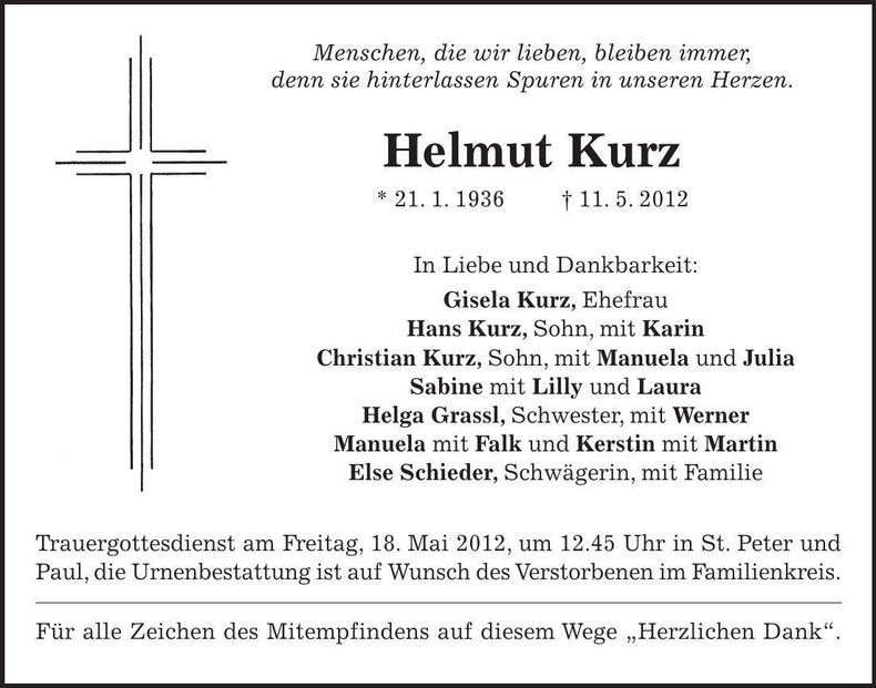 Traueranzeige  