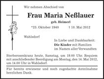 Traueranzeige  