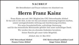 Traueranzeige  