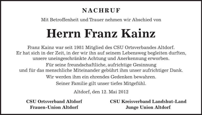 Traueranzeige  