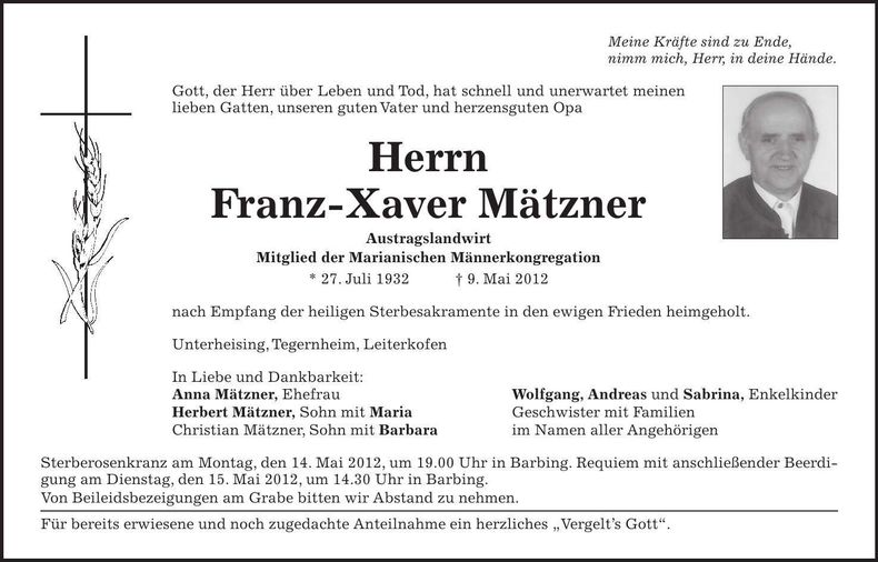 Traueranzeige  