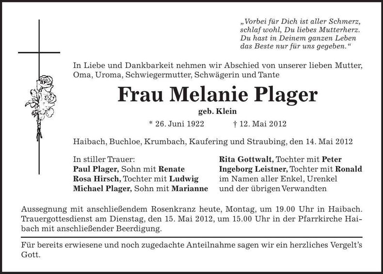 Traueranzeige  