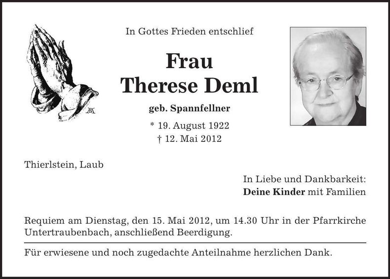 Traueranzeige  