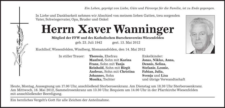 Traueranzeige  