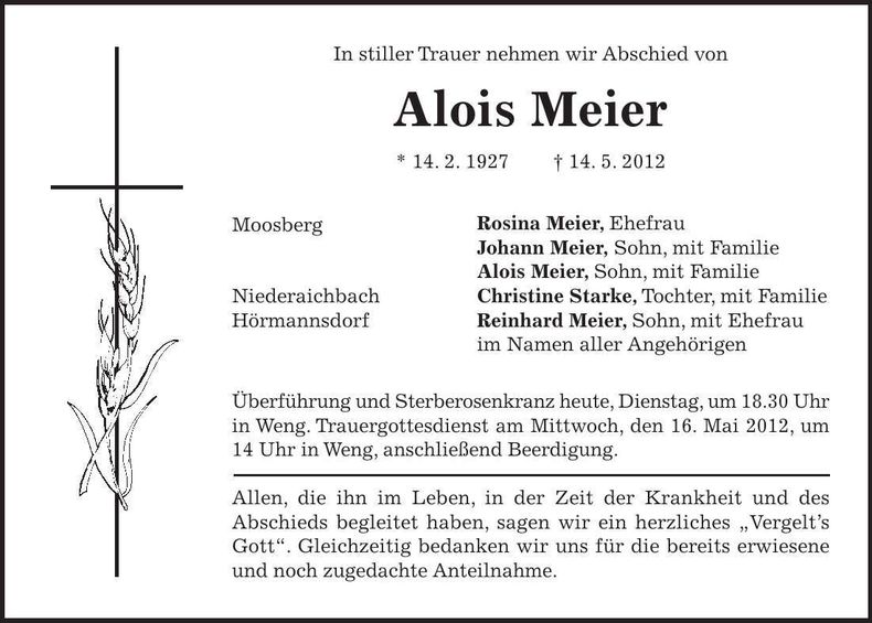 Traueranzeige  