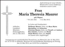 Traueranzeige  
