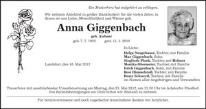Traueranzeige  
