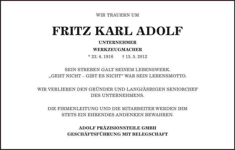 Traueranzeige  