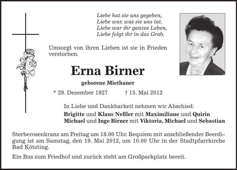 Traueranzeige  