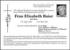 Traueranzeige  