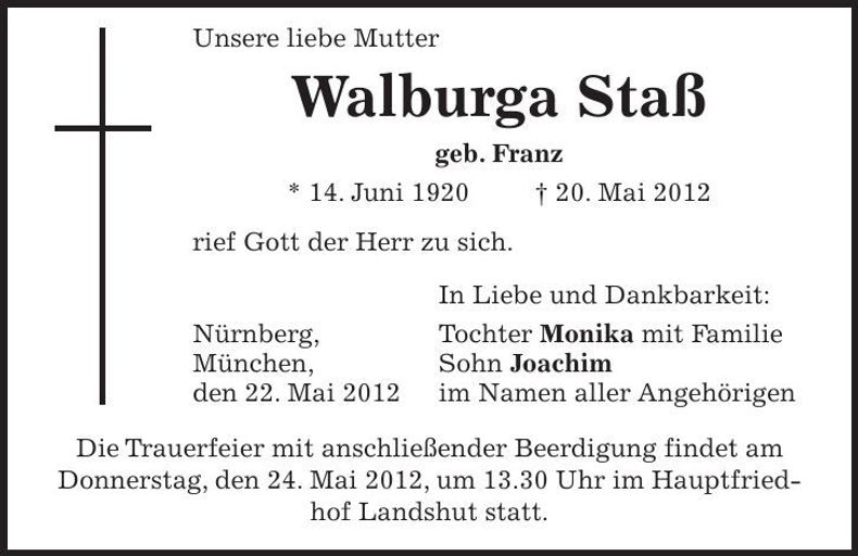 Traueranzeige  