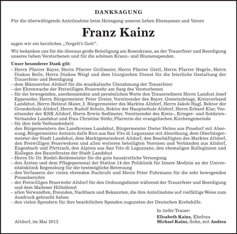 Traueranzeige  