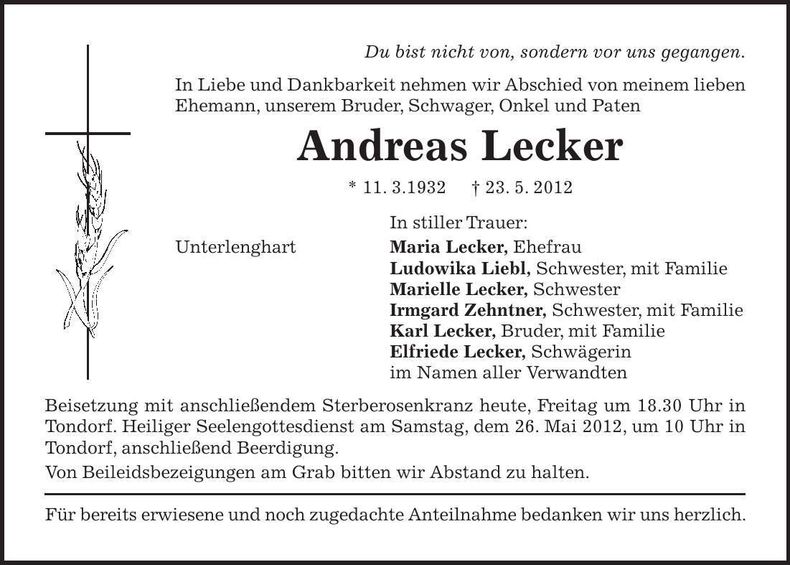 Traueranzeige  