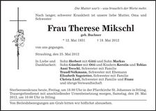 Traueranzeige  