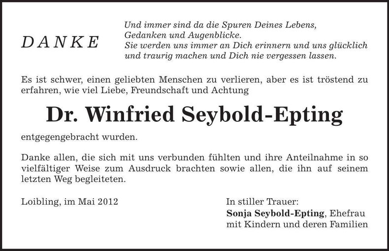 Traueranzeige Winfried Dr. Seybold_Epting
