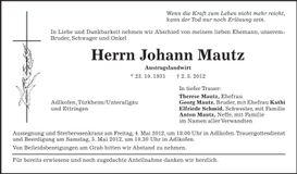 Traueranzeige  