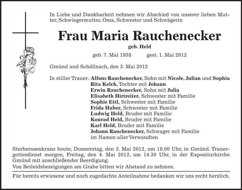 Traueranzeige  