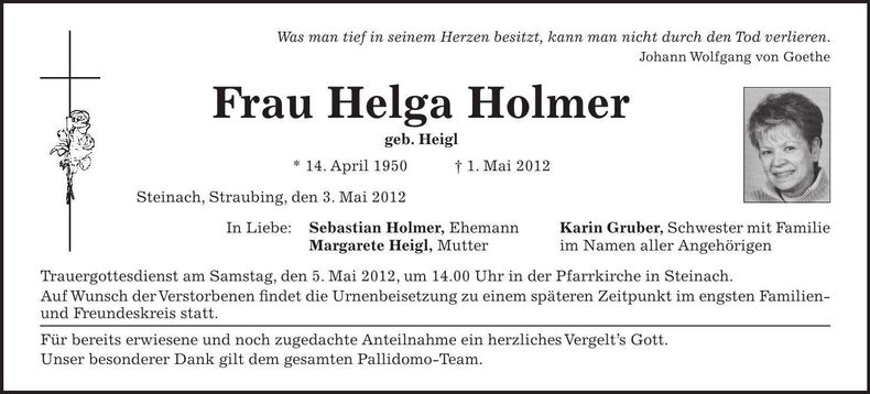 Traueranzeige  