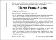 Traueranzeige  