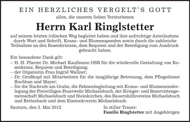 Traueranzeige  