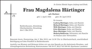 Traueranzeige  