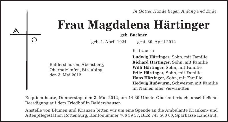 Traueranzeige  