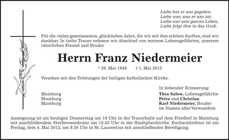 Traueranzeige  
