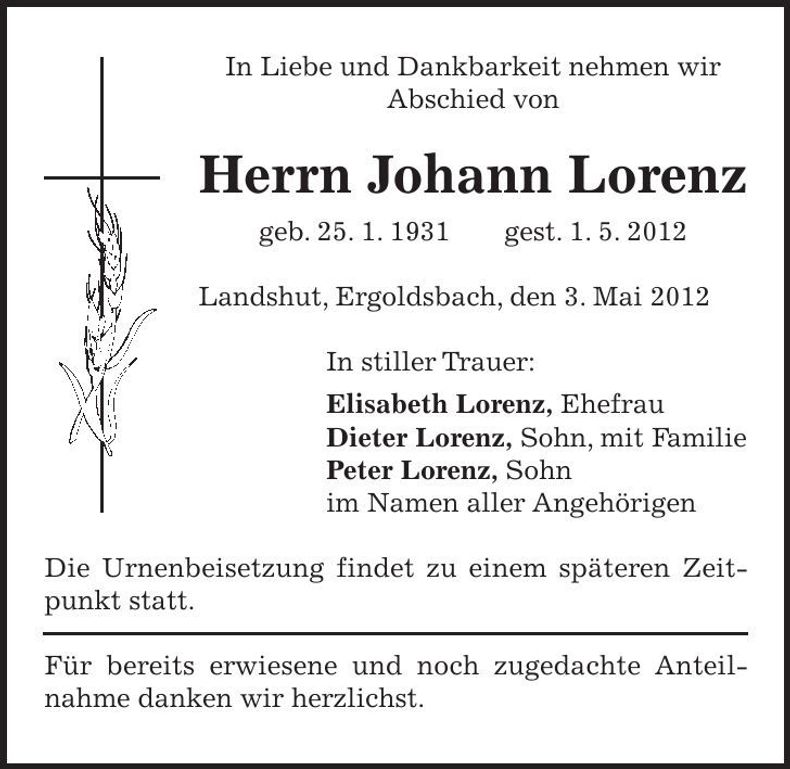 Traueranzeige  
