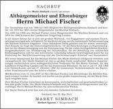 Traueranzeige Michael Fischer