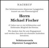 Traueranzeige Michael Fischer