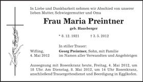 Traueranzeige  