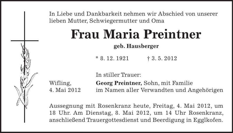Traueranzeige  