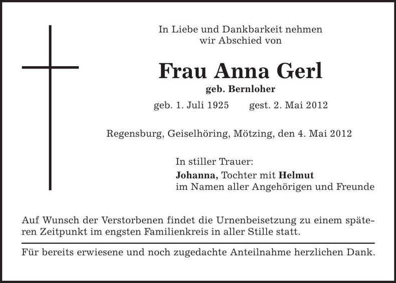 Traueranzeige  