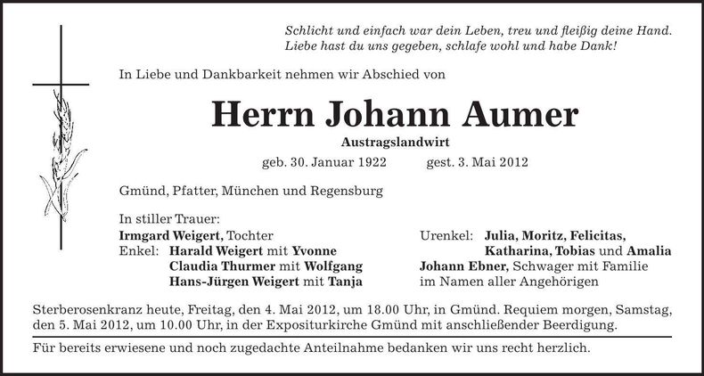 Traueranzeige  