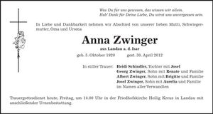 Traueranzeige  
