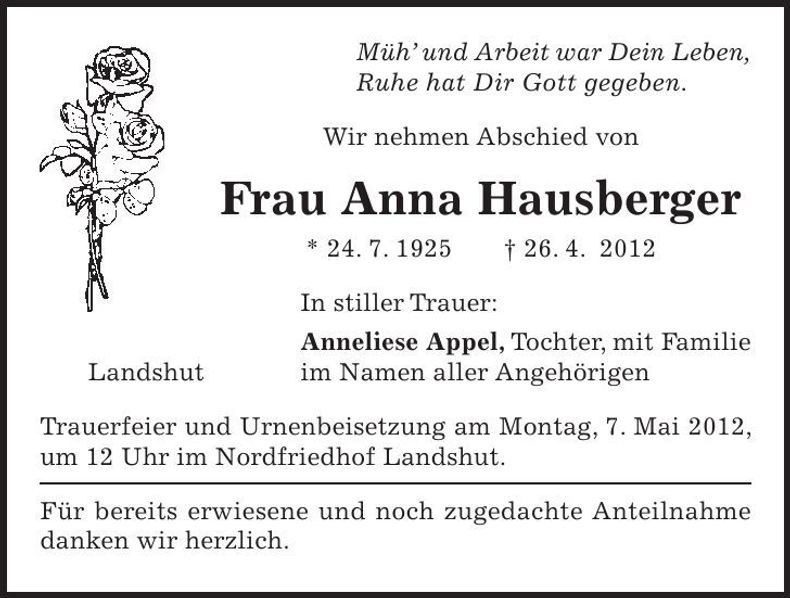 Traueranzeige  