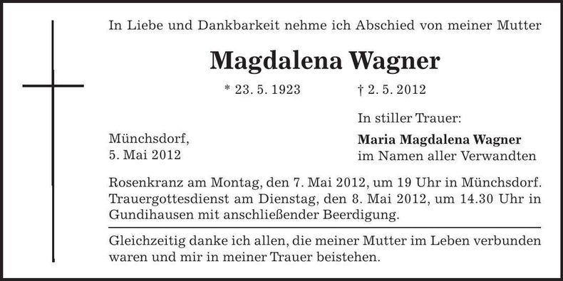 Traueranzeige  