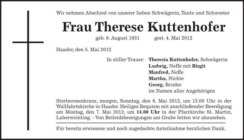 Traueranzeige  