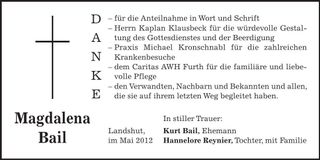 Traueranzeige  