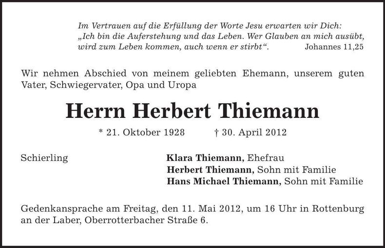 Traueranzeige  