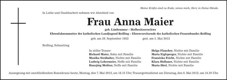 Traueranzeige  