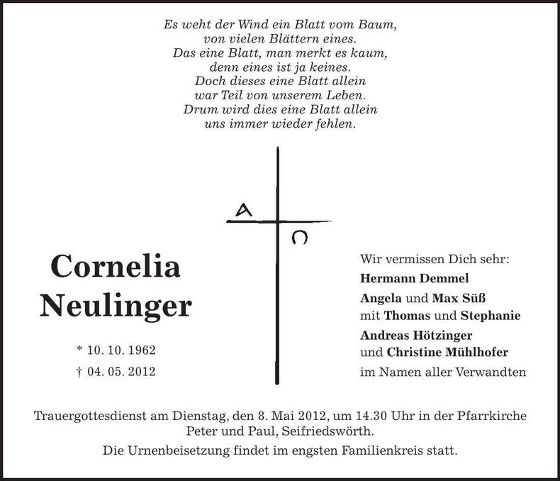 Traueranzeige  