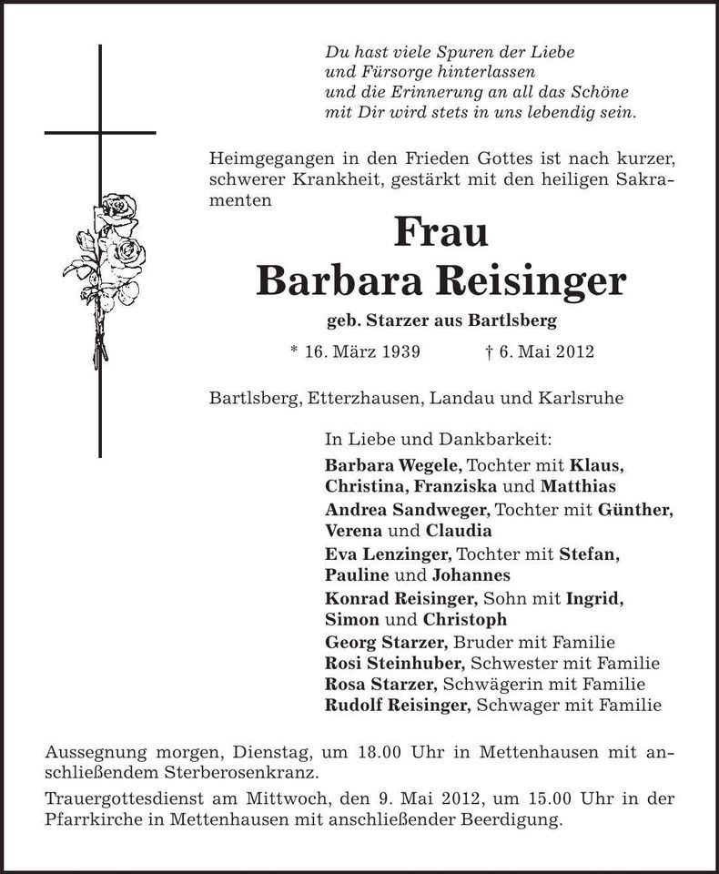 Traueranzeige  