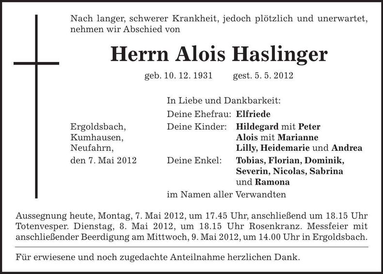 Traueranzeige  