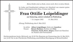 Traueranzeige  