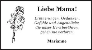 Traueranzeige Frieda Strebinger