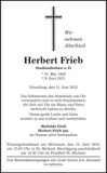 Traueranzeige Herbert Frieb
