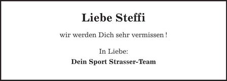 Traueranzeige Steffi Dietrich