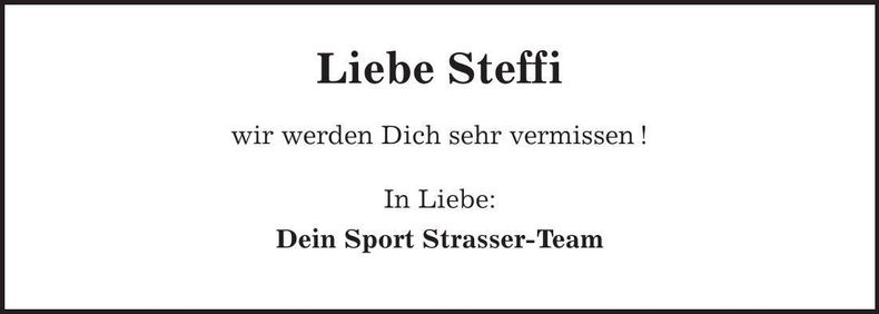 Traueranzeige Steffi Dietrich