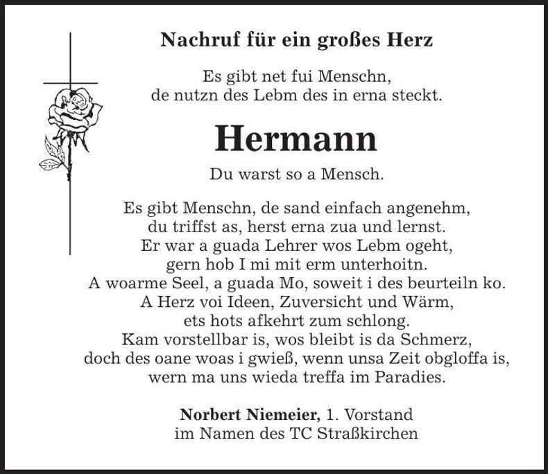 Traueranzeige Hermann Wurm